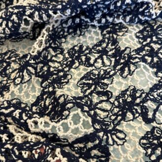 Tecido Tricot/Crochet Azul Marinho
