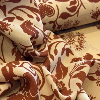 Tecido Crepe GGT Estampa Floral Arabesco