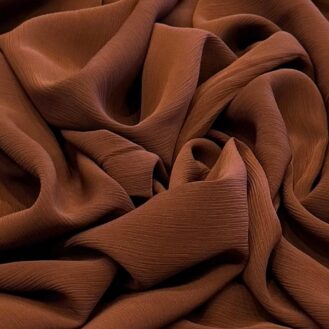 Tecido Chiffon Texturizado Marrom
