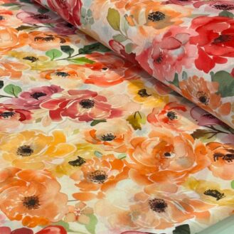 Tecido Musseline Estampa Primavera Fiori