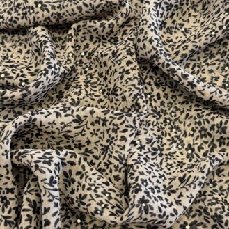 Tecido Chiffon com Foil Estampa Liberty