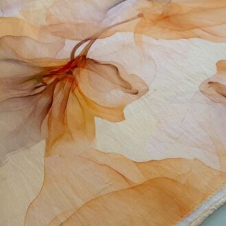 Tecido Crepe Aruba Estampa Tiedye Salmão